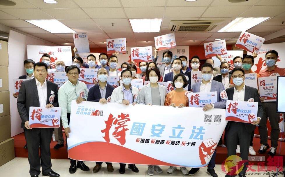 “香港各界撑国安立法联合阵线”于24日成立 图自：文汇网