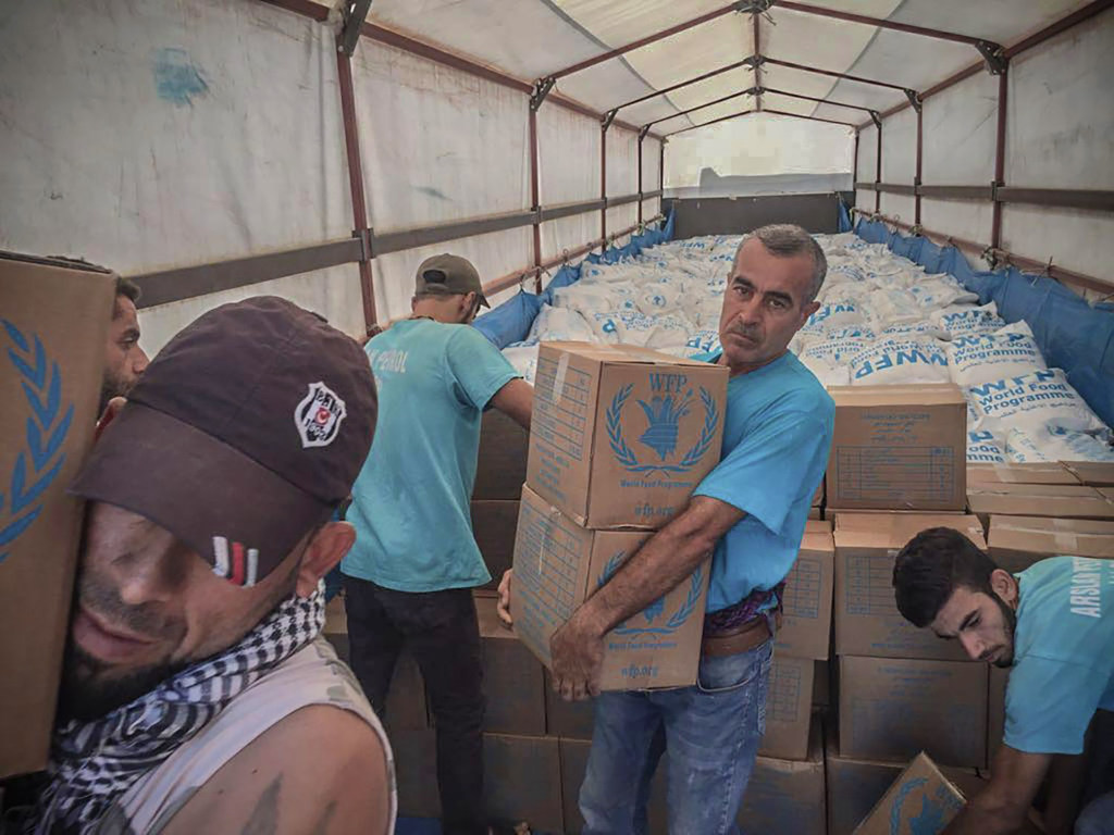 联合国援叙物资 图自联合国网站