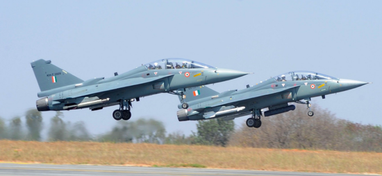  图为印度空军的LCA轻型战斗机。