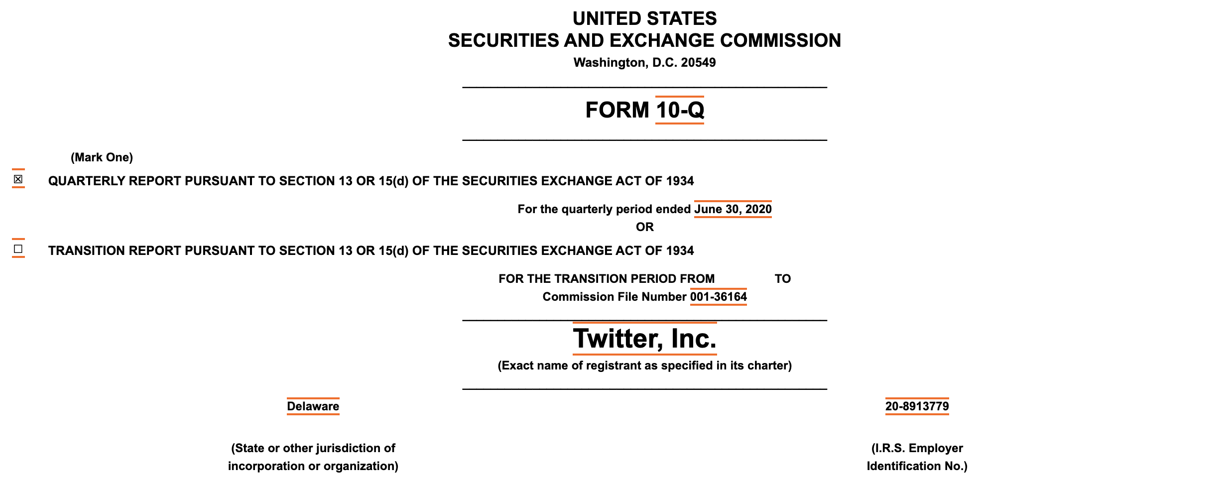 8月3日，推特在SEC网站上发布10-Q文件，说明公司接下来可能会遇到的财务问题。