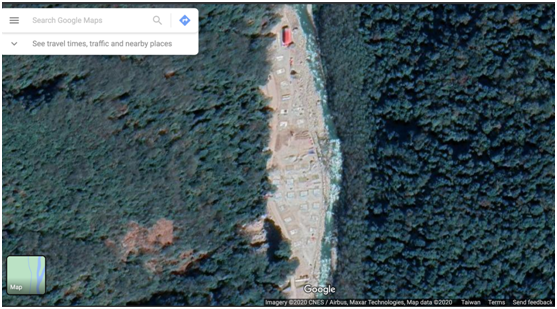 图：谷歌卫星地图显示的庞达村