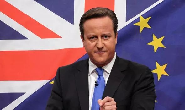 △时任英国首相卡梅伦（图片来源：BBC）