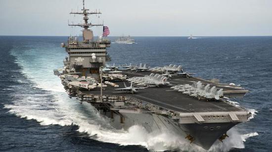 美国海军“企业号”航母战斗群部署在大西洋
