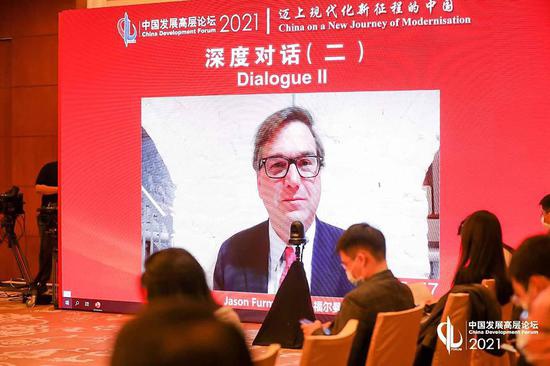  哈佛大学教授、美国总统经济顾问委员会前主席杰森·福尔曼发言