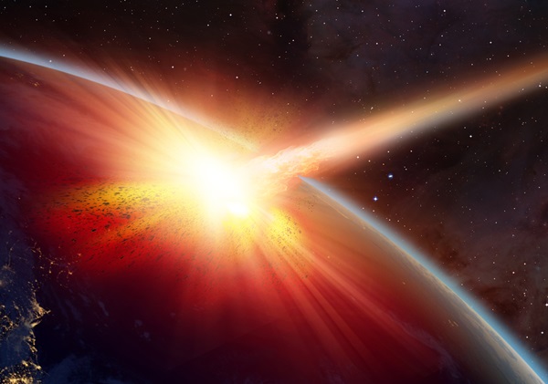 小行星撞击地球时会释放出惊人的能量