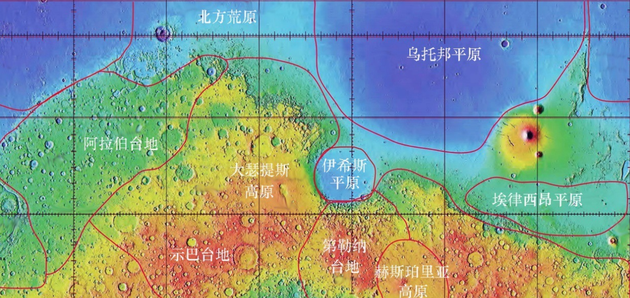 乌托邦平原位于火星北半球，是太阳系最大的平原。