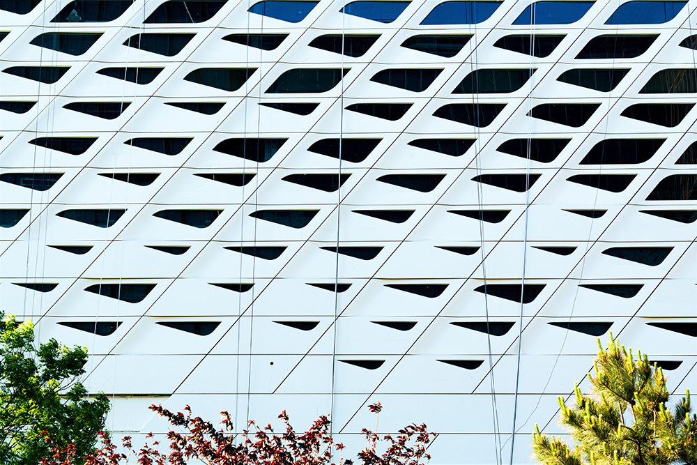 国家会议中心二期主体工程以钢结构为主，其外幕墙采用特有的“群鸟”造型意象。