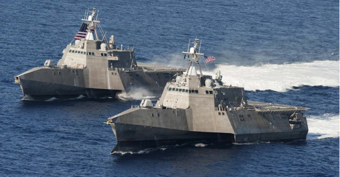  美国已经多次在南海部署濒海战斗舰。