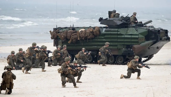  在立陶宛进行军演的美军。图源：AP