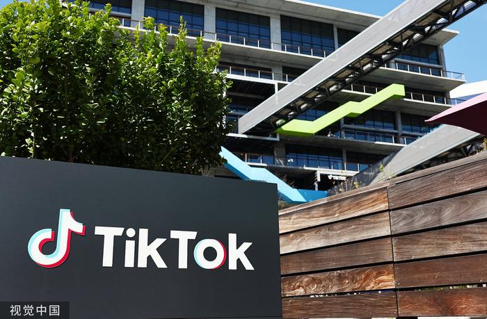 TikTok位于美国加州洛杉矶县卡尔弗城的办公室，图自视觉中国